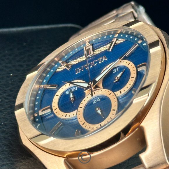 NEW Invicta 31835 Bolt 48MM Blue Dial Rose-Tone Stainless Steel Bracelet Watch - Picture 5 of 10